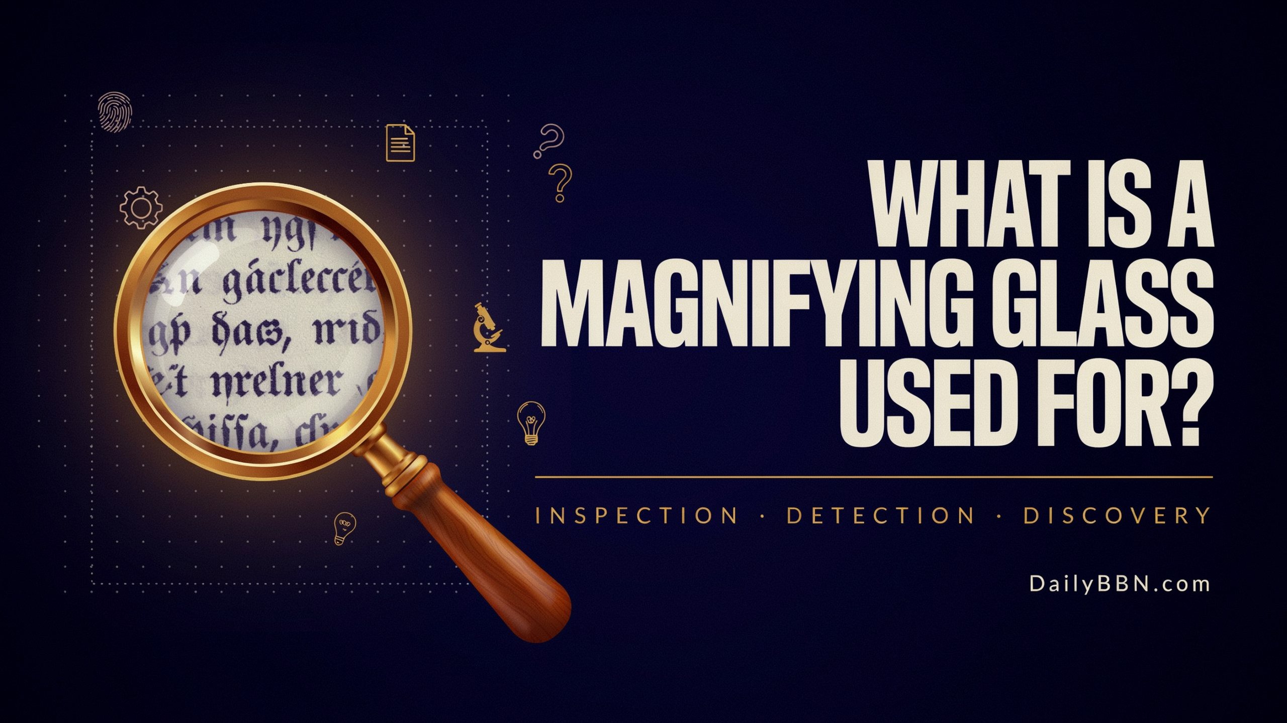 what is a magnifying glass used for